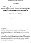 Cover page: Drifting localization of ionization runaway: Unraveling the nature of anomalous transport in high power impulse magnetron sputtering