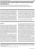 Cover page: The periplasmic serine protease inhibitor ecotin protects bacteria against neutrophil elastase