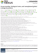 Cover page: Ocean weather, biological rates, and unexplained global ecological patterns.