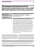 Cover page: An expanded transcriptome atlas for Bacteroides thetaiotaomicron reveals a small RNA that modulates tetracycline sensitivity