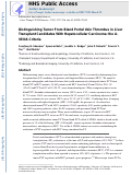 Cover page: Distinguishing Tumor From Bland Portal Vein Thrombus in Liver Transplant Candidates With Hepatocellular Carcinoma: the A‐VENA Criteria