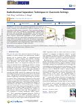 Cover page: Radiochemical Separation Techniques in Classroom Settings