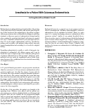 Cover page: Anesthesia for a Patient With Cutaneous Endometriosis