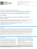 Cover page: Characterization of the Cag pathogenicity island in Helicobacter pylori from naturally infected rhesus macaques