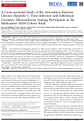 Cover page: A Cross-sectional Study of the Association Between Chronic Hepatitis C Virus Infection and Subclinical Coronary Atherosclerosis Among Participants in the Multicenter AIDS Cohort Study