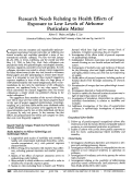 Cover page: Research Needs Relating to Health Effects of Exposure to Low Levels of Airborne Particulate Matter