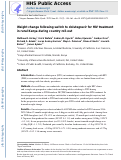 Cover page: Weight Change Following Switch to Dolutegravir for HIV Treatment in Rural Kenya During Country Roll-Out