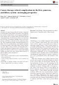 Cover page: Cancer therapy related complications in the liver, pancreas, and biliary system: an imaging perspective