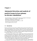 Cover page: Automated detection and analysis of particle beams in laser-plasma accelerator simulations