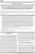 Cover page: Beyond Susceptible and Resistant, Part III: Treatment of Infections due to Gram-Negative Organisms Producing Carbapenemases