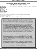 Cover page: Accuracy of Hemolyzed Potassium Levels in the Emergency Department