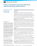 Cover page: Patient Comorbidities Associated With Acute Infection After Open Tibial Fractures