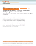 Cover page: Disorder enabled band structure engineering of a topological insulator surface