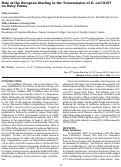 Cover page: Role of the European Starling in the Transmission of E. coli O157 on Dairy Farms