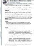 Cover page: Serving homeless Veterans in the VA Desert Pacific Healthcare Network: A needs assessment to inform quality improvement endeavors