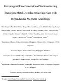 Cover page: Ferromagnet/Two-Dimensional Semiconducting Transition-Metal Dichalcogenide Interface with Perpendicular Magnetic Anisotropy