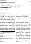 Cover page: Affective Correlates of Stimulant Use and Adherence to Anti-retroviral Therapy Among HIV-positive Methamphetamine Users