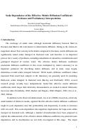 Cover page: Scale dependence of the effective matrix diffusion coefficient: Evidence and preliminary 
interpretation