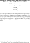 Cover page: Enhanced Visual-Linguistic Interaction in Children within the Autism Spectrum: Evidence from the Visual-World Paradigm with Dynamic Scenes