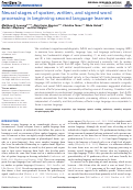 Cover page: Neural stages of spoken, written, and signed word processing in beginning second language learners