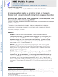 Cover page: A bone resorption marker as predictor of rate of change in femoral neck size and strength during the menopause transition