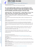 Cover page: Per- and polyfluoroalkyl substances and calcifications of the coronary and aortic arteries in adults with prediabetes: Results from the diabetes prevention program outcomes study