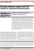 Cover page: Encoding multistate charge order and chirality in endotaxial heterostructures