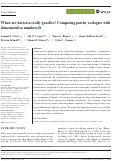 Cover page: When are bacteria really gazelles? Comparing patchy ecologies with dimensionless numbers