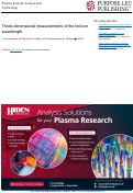 Cover page: Three-dimensional measurements of the helicon wavelength