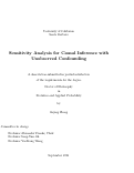 Cover page: Sensitivity Analysis for Causal Inference with Unobserved Confounding