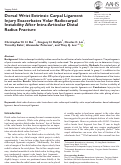 Cover page: Dorsal Wrist Extrinsic Carpal Ligament Injury Exacerbates Volar Radiocarpal Instability After Intra-Articular Distal Radius Fracture