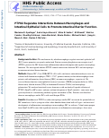 Cover page: PTPN2 Regulates Interactions Between Macrophages and Intestinal Epithelial Cells to Promote Intestinal Barrier Function