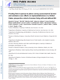 Cover page: Pivoting from in-person to phone survey assessment of alcohol and substance use: effects on representativeness in a United States prospective cohort of women living with and without HIV