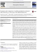 Cover page: Evaluation and comparison of satellite precipitation estimates with reference to a local area in the Mediterranean Sea