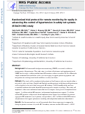 Cover page: Randomized trial protocol for remote monitoring for equity in advancing the control of hypertension in safety net systems (REACH-SNS) study.