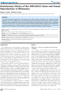 Cover page: Evolutionary History of the HAP2/GCS1 Gene and Sexual Reproduction in Metazoans