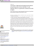 Cover page: Correction: National and regional prevalence of posttraumatic stress disorder in sub-Saharan Africa: A systematic review and meta-analysis