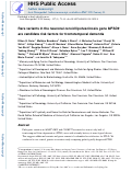 Cover page: Rare variants in the neuronal ceroid lipofuscinosis gene MFSD8 are candidate risk factors for frontotemporal dementia