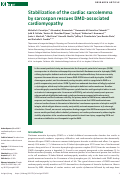 Cover page: Stabilization of the cardiac sarcolemma by sarcospan rescues DMD-associated cardiomyopathy