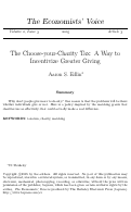 Cover page: The Choose-Your-Charity Tax: A Way to Incentivize Greater Giving