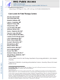 Cover page: Care Levels for Fetal Therapy Centers.