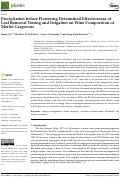 Cover page: Precipitation before Flowering Determined Effectiveness of Leaf Removal Timing and Irrigation on Wine Composition of Merlot Grapevine.