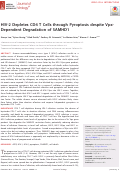 Cover page: HIV-2 Depletes CD4 T Cells through Pyroptosis despite Vpx-Dependent Degradation of SAMHD1