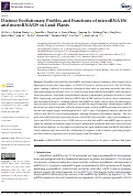 Cover page: Distinct Evolutionary Profiles and Functions of microRNA156 and microRNA529 in Land Plants