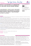 Cover page: Serum concentrations of gabapentin in cats with chronic kidney disease