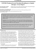 Cover page: COVID-19-induced Acute Psychosis Resulting in a Suicide Attempt: A Case Report