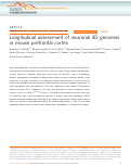 Cover page: Longitudinal assessment of neuronal 3D genomes in mouse prefrontal cortex