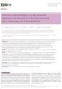 Cover page: Induction chemotherapy in locally advanced squamous cell carcinoma of the head and neck: role, controversy, and future directions