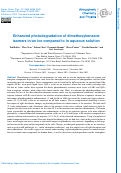 Cover page: Enhanced photodegradation of dimethoxybenzene isomers in/on ice compared to in aqueous solution