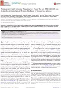 Cover page: Permanent Draft Genome Sequence of Nocardia sp. BMG111209, an Actinobacterium Isolated from Nodules of Casuarina glauca